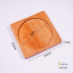 Lót ly vuông 9.5 cm 5 kích thước lót lyu vuông