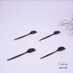 Bộ muỗng nĩa gỗ (18cm) 9 nia decor