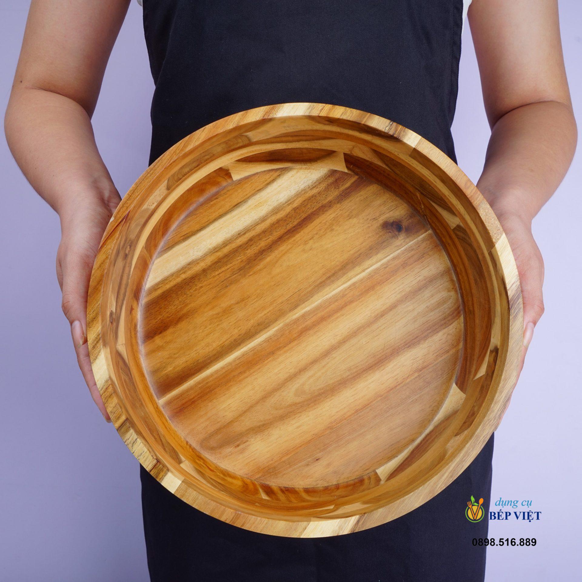 Salad bowl - Tô gỗ loại lớn - 30cm/ 35cm/ 40cm 4 tô gỗ 30cm