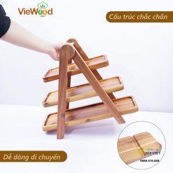 kệ gỗ trang trí 3 tầng đa năng VieWood - Thiết Kế Tinh Tế 10 100167 Cau truc chac chan