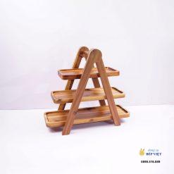 kệ gỗ trang trí 3 tầng đa năng VieWood - Thiết Kế Tinh Tế 16 ke go trang tri 3 tang 2