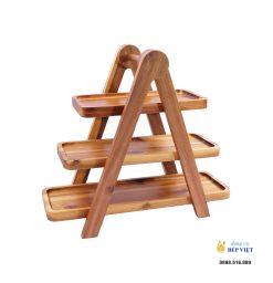 kệ gỗ trang trí 3 tầng