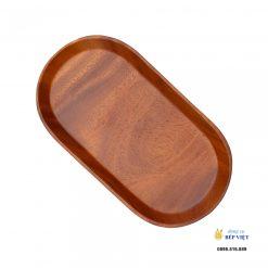 Dĩa gỗ hình Oval vát 24x13x2cm