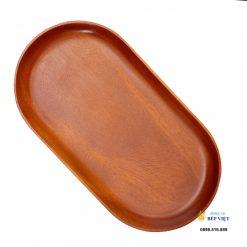 Dĩa gỗ Xừ Cừ hình Oval 30x16x1.5cm
