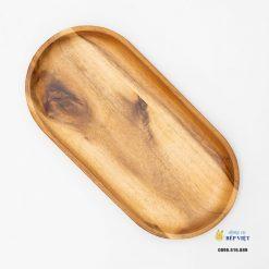 Khay gỗ Tràm hình Oval 28x14x2cm