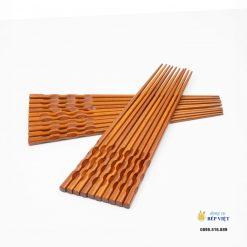 Đũa cà chít 6 khuyết 23.5cm sơn ta nâu